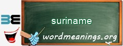 WordMeaning blackboard for suriname